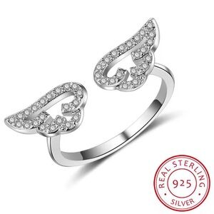 Sterling Silver Angel Wing Ring 🪽